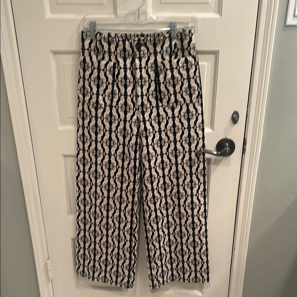 Black and White Patterned Pants